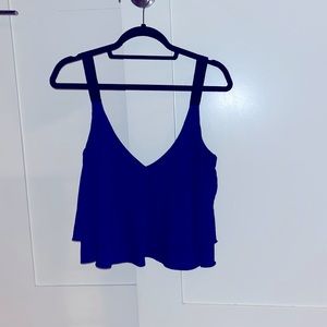 Royal blue Zara size S super cute flowy crop top